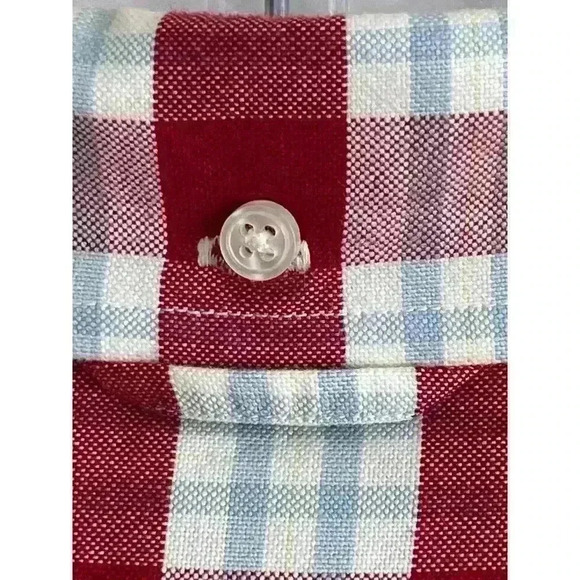 Tommy Hilfiger Mens Size XL Vintage Shirt Red Plaid Summer Fun Retro Cool Cotton - Picture 9 of 13